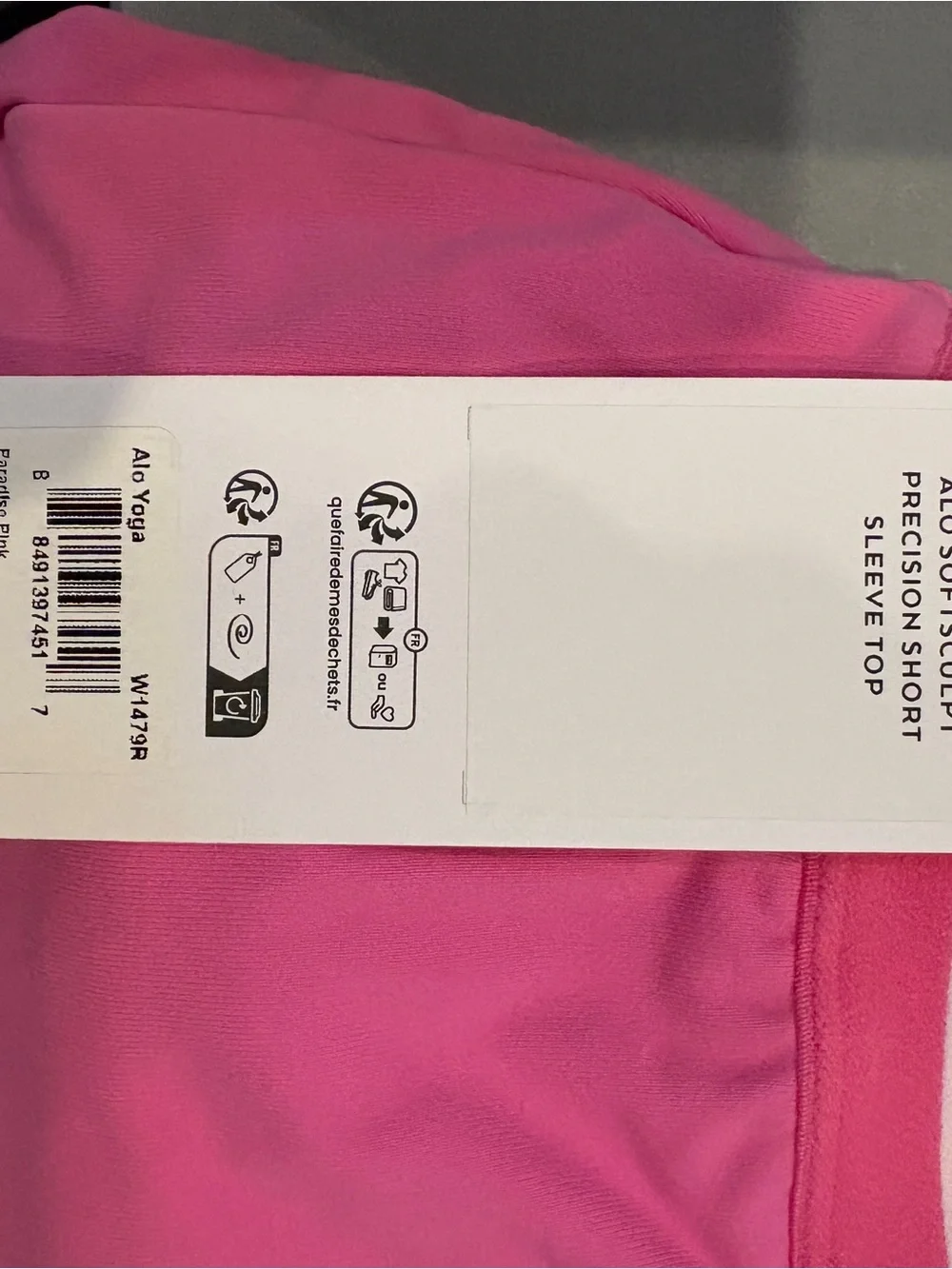 ALO Yoga Pink Crew Short Sleeve Tee